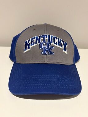 Vintage UK Kentucky Wildcats Baseball Hat Grey Blue NCAA Collegiate 2000s Y2K